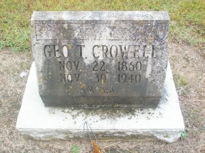Pa Crowell's tombstone