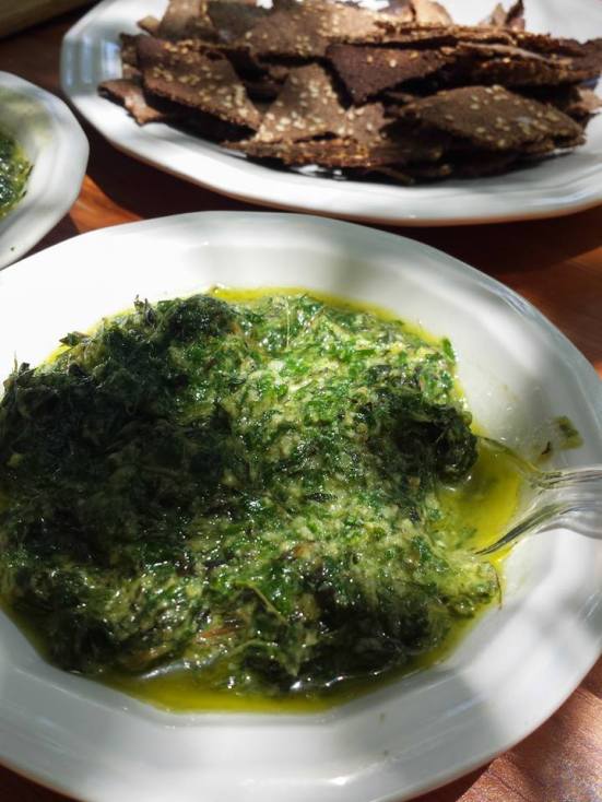 wild pesto and crackers